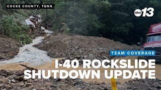 Rockslide closes down I-40, repair update