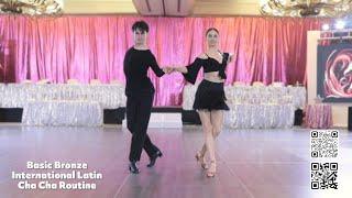 Basic Bronze International Latin Cha Cha Routine by Mikhail Kolosov & Elina Semka