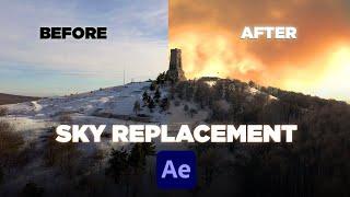 Easy Sky Replacement in AFTER EFFECTS  | After Effects Tutorial 2023