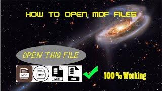 How To Open MDF Files That Cant Be Opened