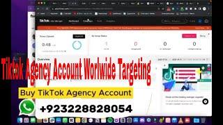 How To Create A Tiktok Agency Account For Worldwide Targeting | Tiktok Agency Account Pakistan