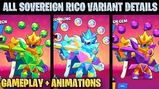 NEW SOVEREIGN RICO SKIN | ALL GAMEPLAY + WINNING AND LOSING ANIMATIONS | BRAWLSTARS SNEAK PEEK