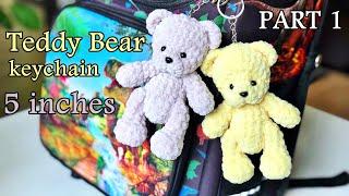 How to crochet small Teddy Bear / Part 1 / Teddy Bear keychain / Video Tutorial