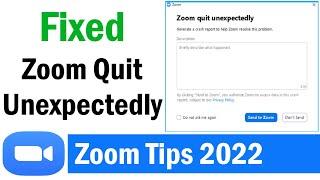 How to Fix Zoom Quit Unexpectedly on Windows 10, 11 | Fix Zoom Quit Unexpectedly When Share Screen