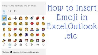 How to Insert Emojis in Excel without importing from website