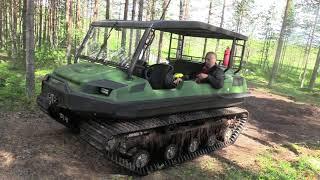 Обзор вездехода Тингер болотоход Tinger Russian tracked all-terrain vehicle