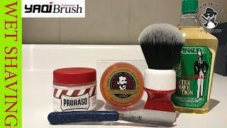   Бритьё. Японская Опасная Бритва Kamisori, Yaqi Brush, Pinaud, Glycerine Shave Soap, Proraso