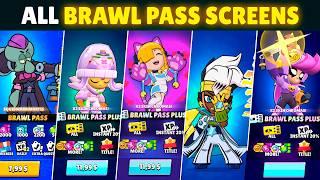 ALL 16 UPDATED BRAWL PASS BUYING SCREENS | Season 22 to Season 37