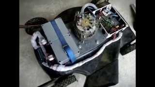 DIY electric lawn mower using alternator as motor