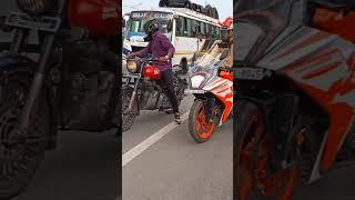 ktm rc125 vs bullet 350 drag race #shorts