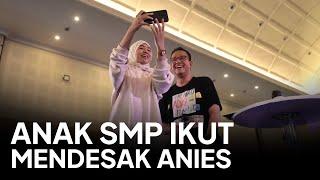 Anak SMP Ikut Mendesak Anies