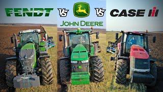 Уникальное сравнение лучших тракторов: FENDT, CASE и JOHN DEERE пашут плугами LEMKEN!