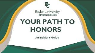 Path to Honors: An Insider’s Guide