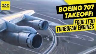 MUST HEAR!!! Boeing 707 Takeoff: Four JT3D turbofan engines giving their best & loudest! [AirClips]