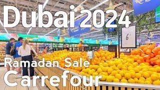 Dubai [4K] Ramadan Sale Food Prices in Dubai Hypermarket Carrefour Full Review 2024 