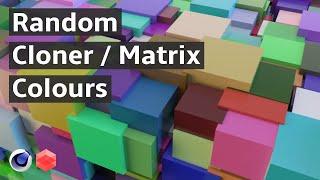 Random Cloner / Matrix Colours  -  Cinema 4D, Redshift Tutorial