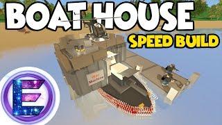 Making an EPIC BOAT HOUSE BASE - Speed Build - War Machine - Unturned RP