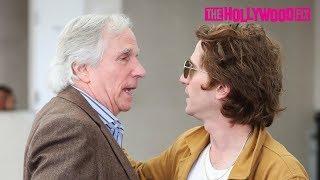 Henry Winkler Steps Out With His Son Max For Lunch At Ebaldi Restaurant In Beverly Hills 2.18.20