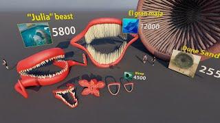 "Monster Teeth Count Comparison” Teeth of Bloop vs King Kong vs Godzilla