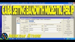 Video Tutorial Cara setting bandwidth mikrotik per ip pada rb750