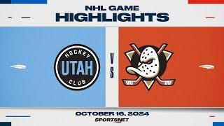 NHL Highlights | Utah HC vs. Ducks - October 16, 2024