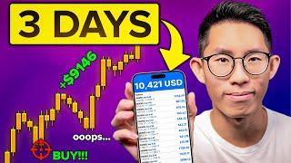 I turned $500 to $9000 in 3 Days Trading GOLD