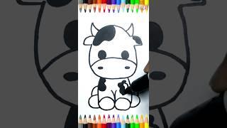 How To Draw a Cow  | Kids Drawing Hub | Kids Step By Step Drawing Tutorial | #kids #drawing #video