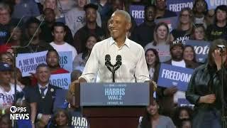 WATCH: Obama sings 'Lose Yourself' after Eminem's introduction at Detroit rally