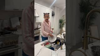 Dad catches daughter washing dishes for the first time #shorts