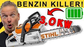 3KW! STÄRKSTE AKKU KETTENSÄGE DER WELT - STIHL MSA 300 vs MS 261 im TEST | WERKZEUG NEWS 195