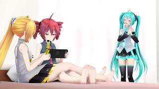 [MMD Talkloid] Triple Baka Sleepover