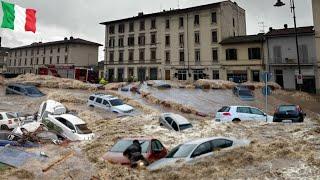 Disaster caught on camera destroys Italy now! Cars swept away by floods in Sesto Fiorentino, Tuscany