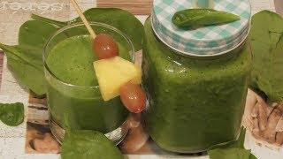 Зеленый смузи с ананасом и шпинатом    Pineapple Spinach Green Smoothie