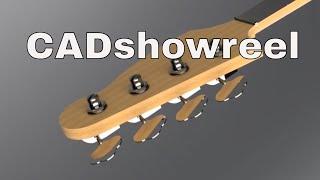 CAD showreel: guitar, drone, engine plus modelled and animated with Inventor and SolidWorks