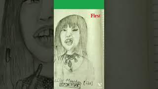 BLΛƆKPIИK Lisa sketch #shorts#youtubeshorts#drawing #drawing #blackpink  #lisa #lalisamanoban