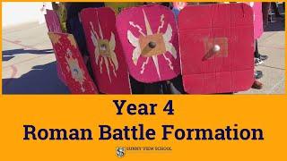 Year 4 Roman Shield Battle Formation!