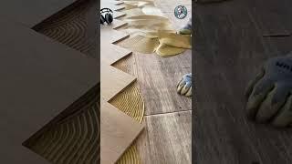 Flooring Installation Laying Boards with Precision and Care   #LubanMasterworks