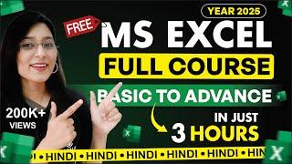 MS Excel Full Course in Hindi | Basic to Advanced | Learn Excel in Just 3 Hours