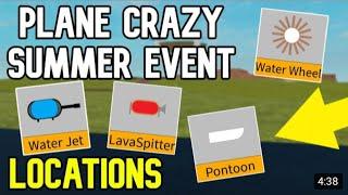 ROBLOX | Plane Crazy SUMMER EVENT ALL ITEM LOCATIONS (Event Started In 2020 To 2021)