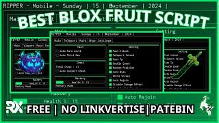 [RIPPER HUB] BLOX FRUITS – AUTO FARM | MASTERY FARM | SEA EVENT | SIMPLE RAID (NO KEY)