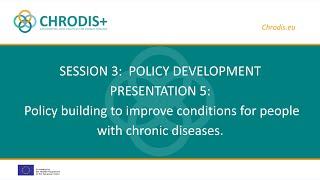 CHRODIS PLUS Online Conference on Chronic Diseases: policy development