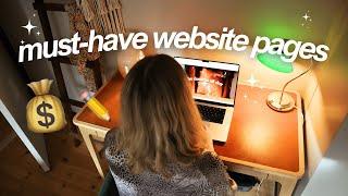 5 website pages you NEED if you want to make money online 