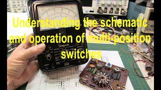 #392: Schematic Basics: Multi-position switches in Simpson 260 VOM and Realistic DX-160 Receiver