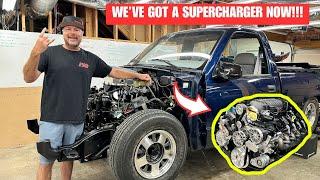 1 Day Engine Transformation! We Install a Blower on my OBS Truck.