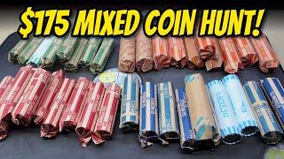 $175 Mixed Customer Wrapped Coin Roll Hunt