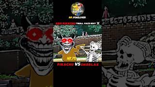 PIKACHU VS SNORLAX || PIKACHU TROLL FACE || #pokemon #shorts