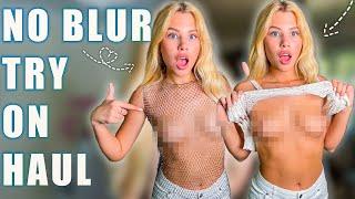 [4K] Transparent Top Try On Haul | See-Through No Bra Trend New