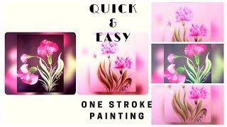 How to paint carnation flowers | acrylic painting | decorative painting