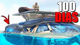 ¡SOBREVIVIENDO 100 DÍAS en ARK Survival Evolved sobre un MOSASAURIO!