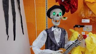 Halloween funs skeleton playing guitar #halloween #halloweendecor